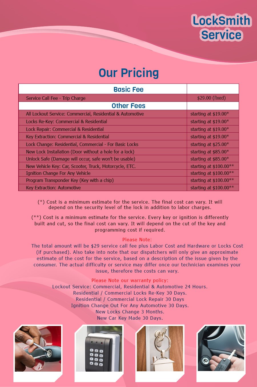 locksmith key fob programming price